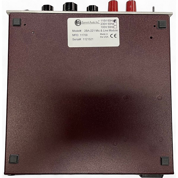 Used Summit Audio 2BA-221 MIC LINE MODULE Microphone Preamp