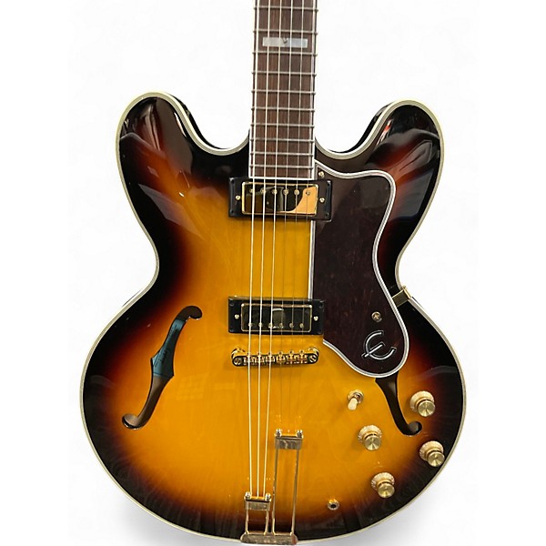 Used Epiphone sheraton 2 Tone Sunburst Hollow Body Electric Guitar