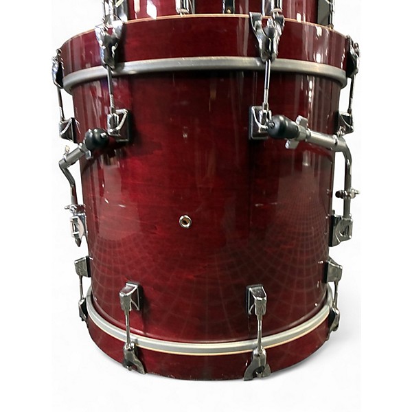 Used Taye Drums 6 Piece Tour Pro Wine Red Drum Kit