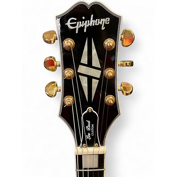 Used Epiphone Les Paul Custom Alpine White Solid Body Electric Guitar