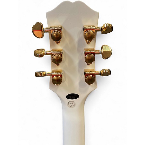 Used Epiphone Les Paul Custom Alpine White Solid Body Electric Guitar