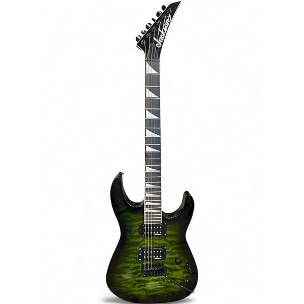 Used Jackson JS20 DKQ Transparent Green Solid Body Electric Guitar