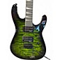 Used Jackson JS20 DKQ Transparent Green Solid Body Electric Guitar