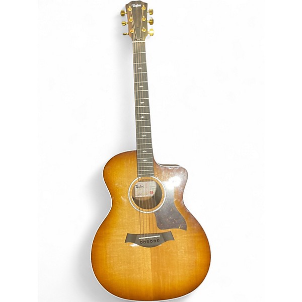 Used Taylor 214ce DLX Sunset Blvd Grand Auditorium Sunset Edgeburst Acoustic Guitar