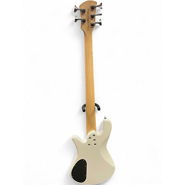 Used Spector Performer 5 White Electric Bass Guitar