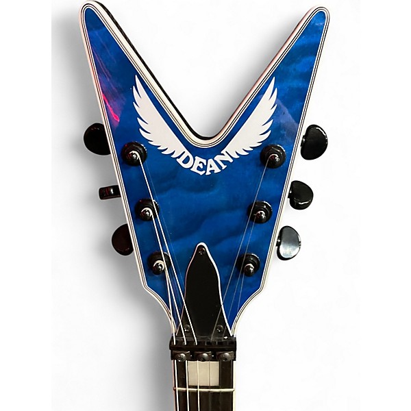 Used Dean ML SELECT 24 KAHLER Trans Blue Solid Body Electric Guitar