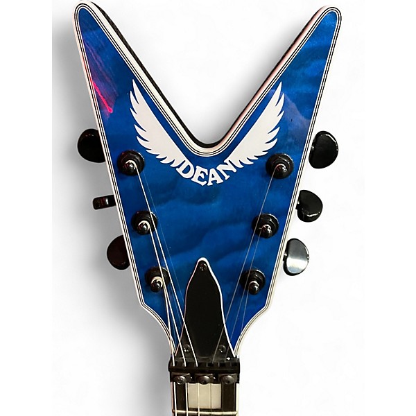 Used Dean ML SELECT 24 KAHLER Trans Blue Solid Body Electric Guitar