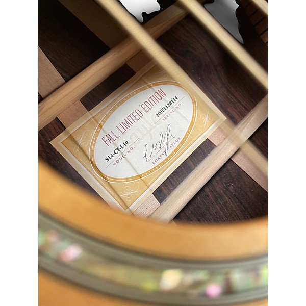 Used Taylor 814CEL10 Natural Acoustic Electric Guitar