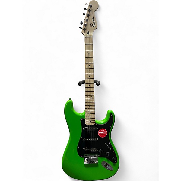 Used Squier Sonic Stratocaster Green Solid Body Electric Guitar
