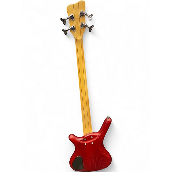 Used RockBass by Warwick Corvette $$4 Trans Red Electric Bass Guitar