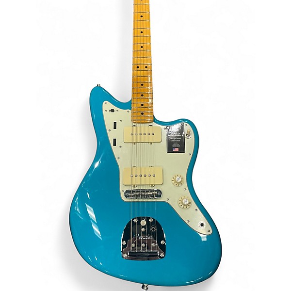 Used Fender American Professional II Jazzmaster Miami Blue Solid Body Electric Guitar