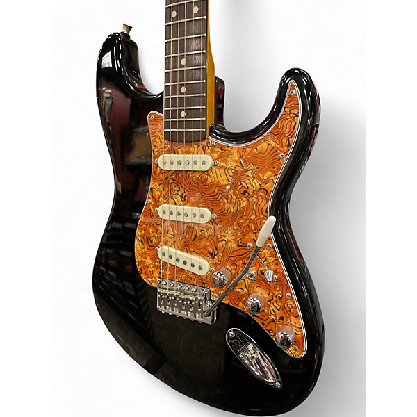 Used Fender Modern Player Short Scale Stratocaster HSS Black Solid Body Electric Guitar