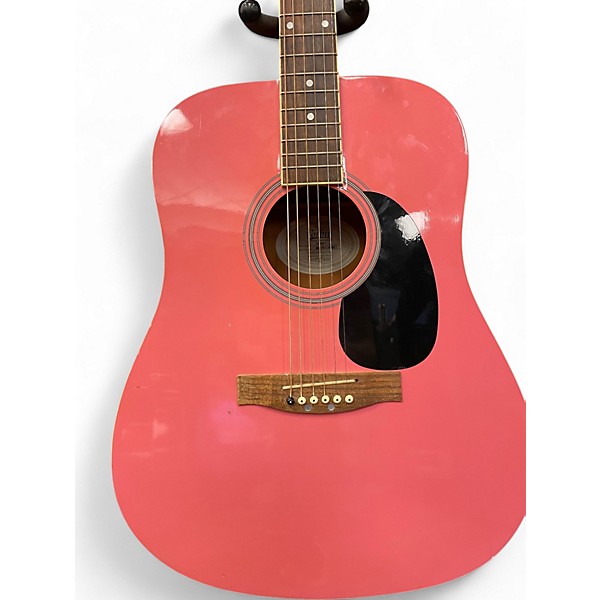 Used Corbin CG99PI Pink Acoustic Guitar