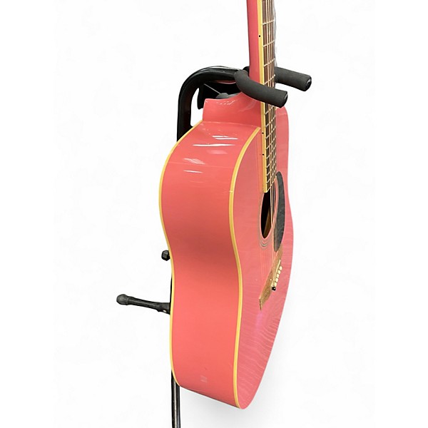 Used Corbin CG99PI Pink Acoustic Guitar