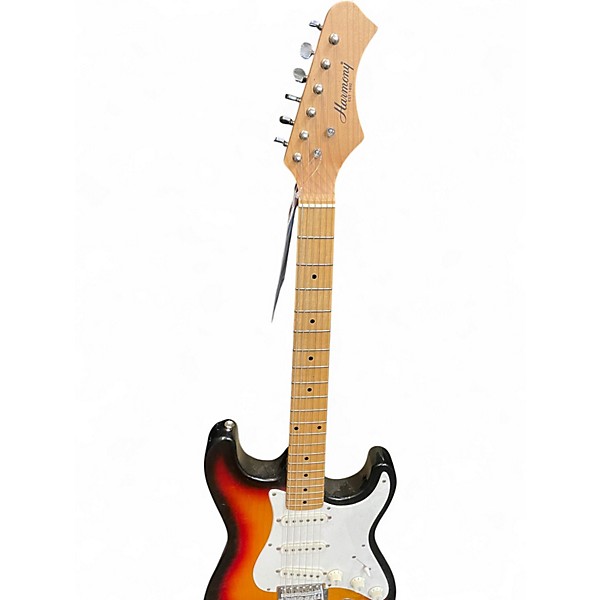 Used Harmony Stratocaster 2 Color Sunburst Solid Body Electric Guitar