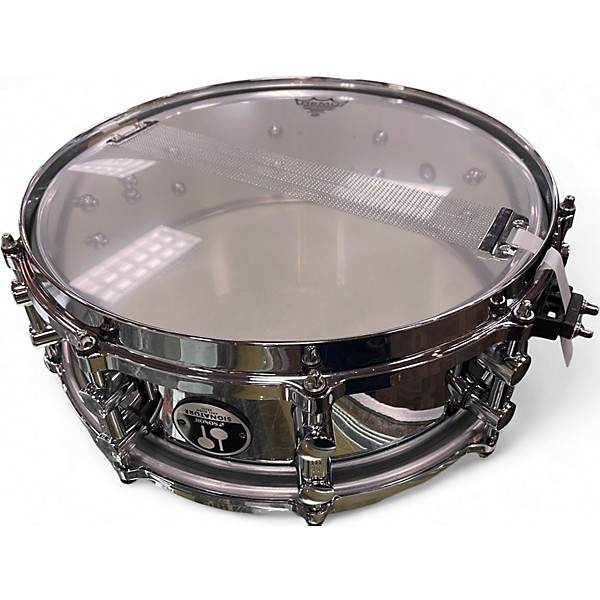 Used SONOR 14X5 Phil Rudd Snare CHROME OVER BRASS Drum