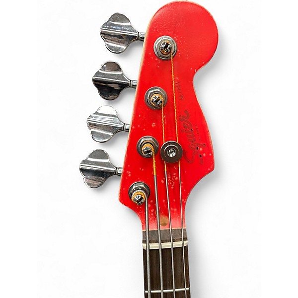 Used Squier Mini Precision Bass Dakota Red Electric Bass Guitar