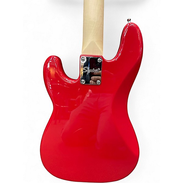 Used Squier Mini Precision Bass Dakota Red Electric Bass Guitar