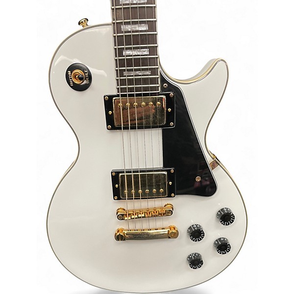 Used Epiphone Les Paul Custom Alpine White Solid Body Electric Guitar