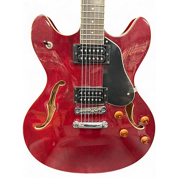 Used Washburn HB30 Wine Red Hollow Body Electric Guitar