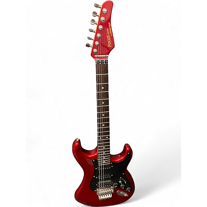 左利きギター Kramer Focus 3000 (キャンディーアップルレッド) Used Kramer Focus 3000 MIJ Candy Apple Red | Cream City Music