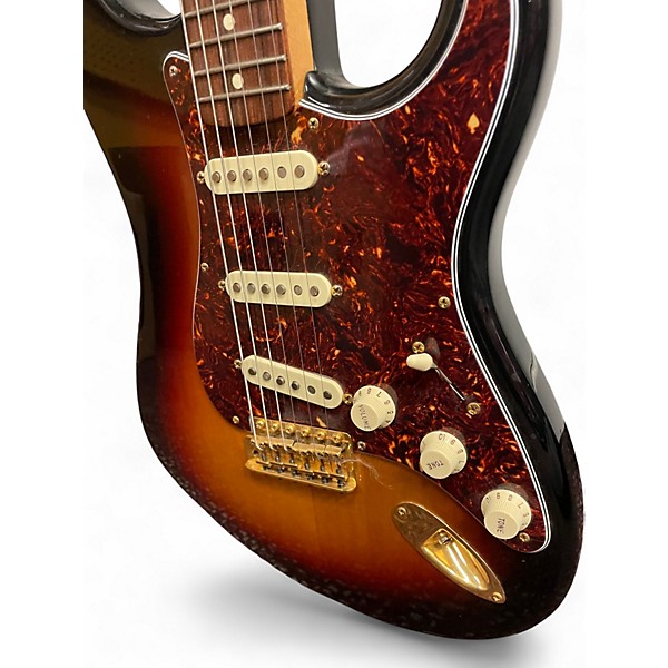 Used 2005 Fender Stevie Ray Vaughan Lenny Replica 3 Color Sunburst Solid Body Electric Guitar