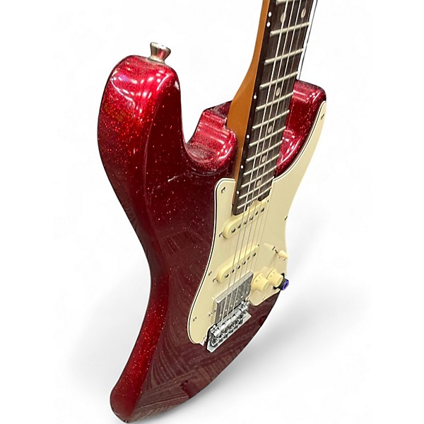 Used Mooer S800 RED SPARKLE Solid Body Electric Guitar
