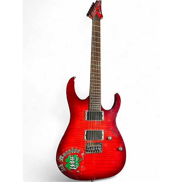 Used Ibanez RG321FMSP RG Series Crimson Red Burst Solid Body Electric Guitar