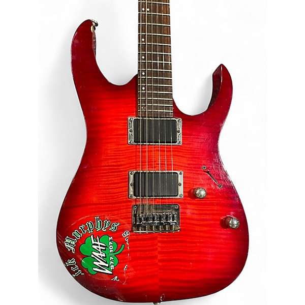 Used Ibanez RG321FMSP RG Series Crimson Red Burst Solid Body Electric Guitar