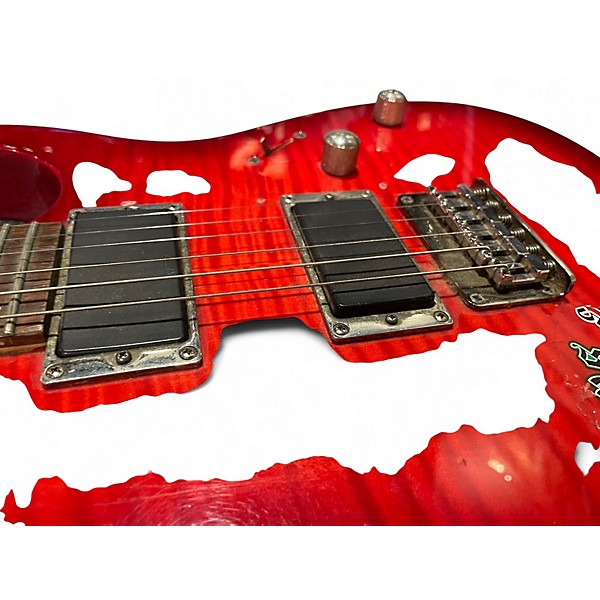 Used Ibanez RG321FMSP RG Series Crimson Red Burst Solid Body Electric Guitar