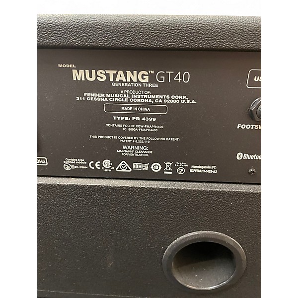 Used Fender GT40 Guitar Combo Amp