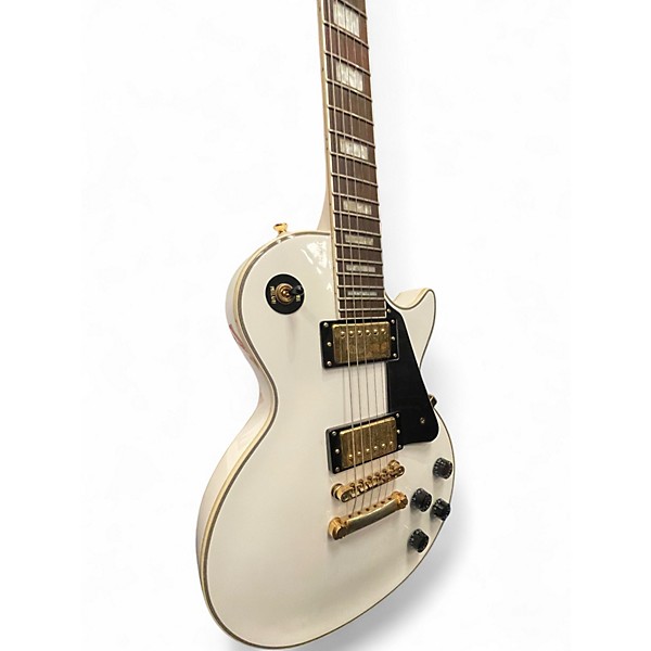 Used Epiphone Les Paul Custom Pro Alpine White Solid Body Electric Guitar
