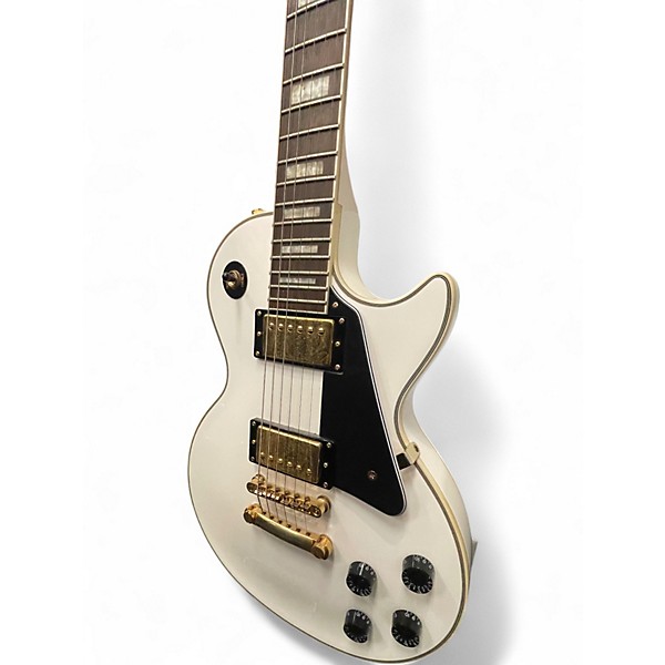 Used Epiphone Les Paul Custom Pro Alpine White Solid Body Electric Guitar