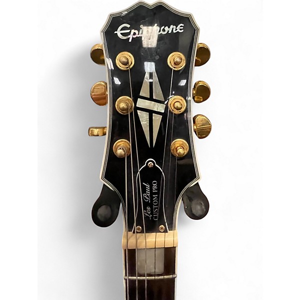 Used Epiphone Les Paul Custom Pro Alpine White Solid Body Electric Guitar