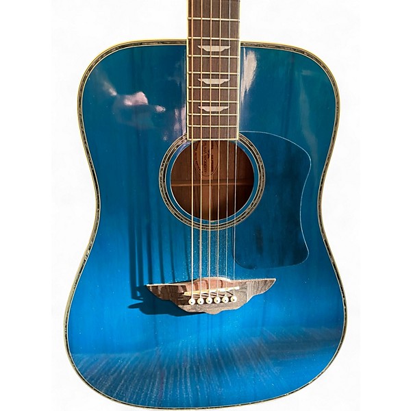 Used Keith Urban AMERICAN VINTAGE LTD EDITION Blue Acoustic Guitar