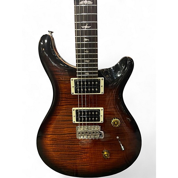 Used PRS SE Custom 24 Black Gold Sunburst Solid Body Electric Guitar