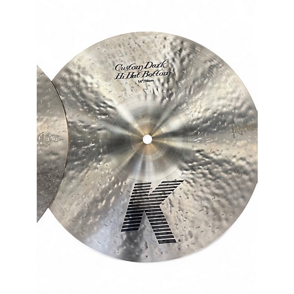 Used Zildjian 14in K Custom Dark Hi Hat Pair Cymbal