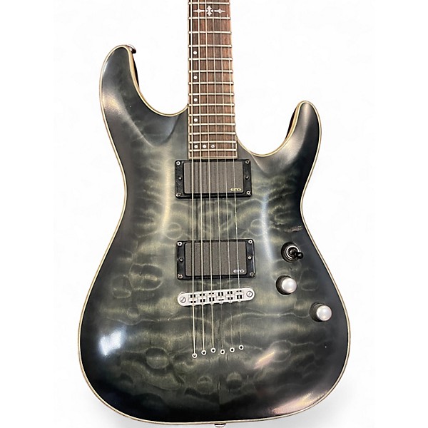 Used Schecter Guitar Research C1 Platinum Trans Green Solid Body Electric Guitar