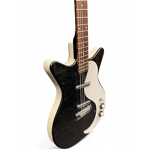Used Danelectro 59 MJ Black Metal Flake Solid Body Electric Guitar