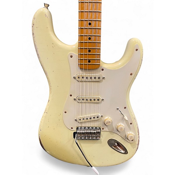 Used Mjt Guitars VTS  Olympic White Relic Solid Body Electric Guitar