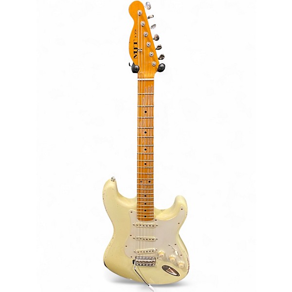 Used Mjt Guitars VTS  Olympic White Relic Solid Body Electric Guitar