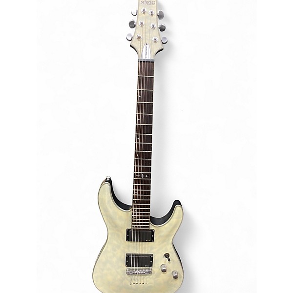 Used Schecter Guitar Research C1 Platinum Trans White Solid Body Electric Guitar