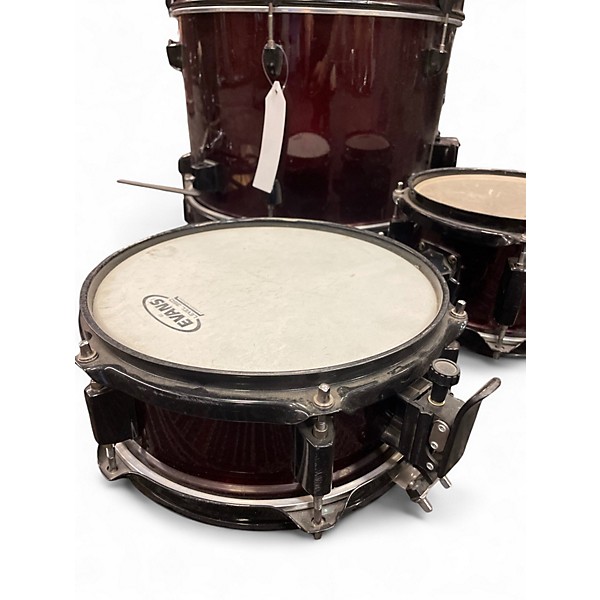 Used Sound Percussion Labs 3 Piece Little Kicker Junior Dark Red Drum Kit