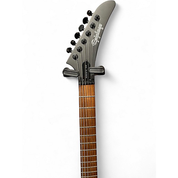 Used Epiphone 58 Goth Explorer Black Solid Body Electric Guitar