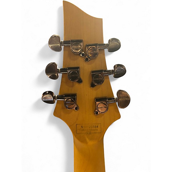 Used Schecter Guitar Research Omen Extreme 6 See Through Black Solid Body Electric Guitar