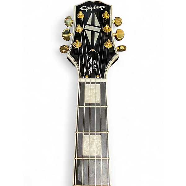 Used Epiphone Les Paul Custom Black Solid Body Electric Guitar