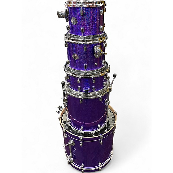Used ddrum 5 Piece Dominion Maple AMETHYST PURPLE WRAP Drum Kit