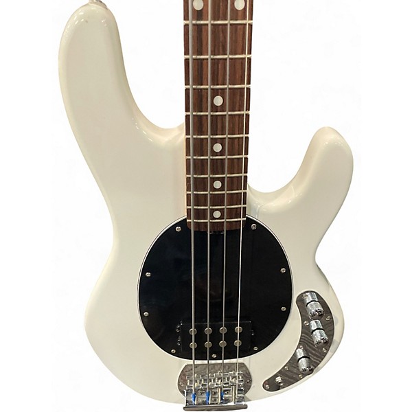 Used Sterling by Music Man SUB SERIES BASS White Electric Bass Guitar