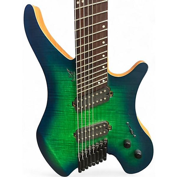 Used Agile Geodesic Emerald Burl Solid Body Electric Guitar