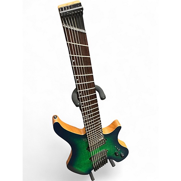 Used Agile Geodesic Emerald Burl Solid Body Electric Guitar